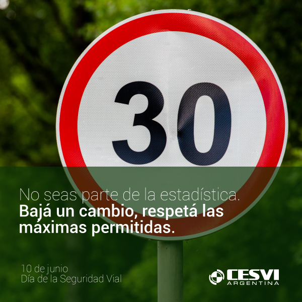 Campaña Día de la seguridad vial CESVI 2022 - Velocidad